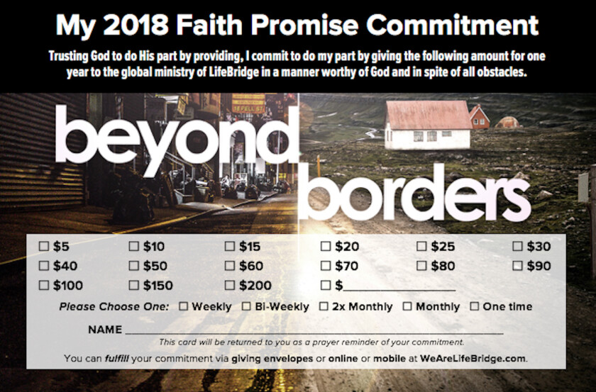 Faith Promise Giving Explained LifeBridge Baptist Church